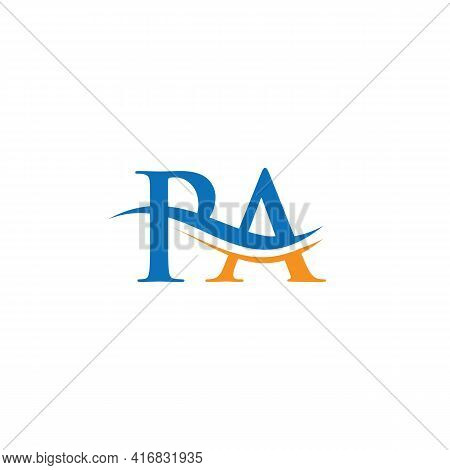 Pa Logo Design. Premium Letter Pa Logo Design With Water Wave Concept.