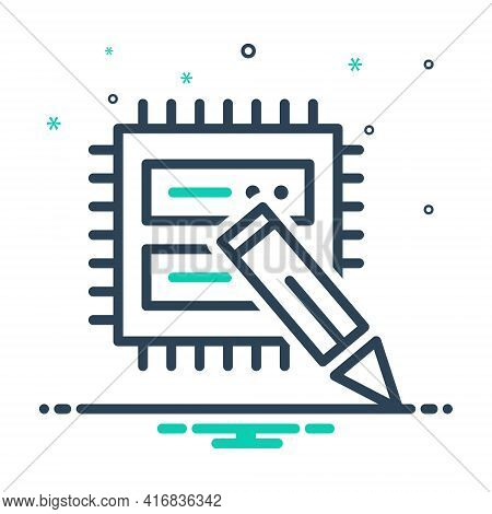 Mix Icon For Data-edit  Data Edit Redact