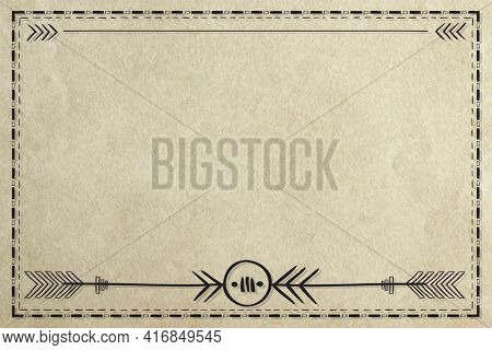 Bohemian style Navajo arrow border frame