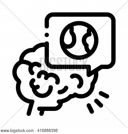 Stroke Due Atherosclerosis Line Icon Vector. Stroke Due Atherosclerosis Sign. Isolated Contour Symbo