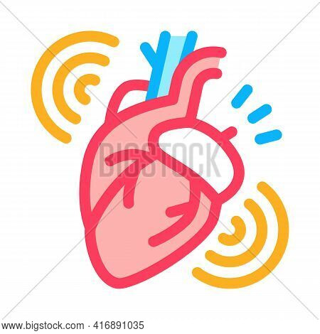 Heart Attack Color Icon Vector. Heart Attack Sign. Isolated Symbol Illustration