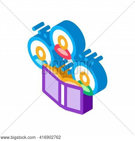 Sociology Researcher Color Icon Vector. Isometric Sociology Researcher Sign. Color Isolated Symbol I