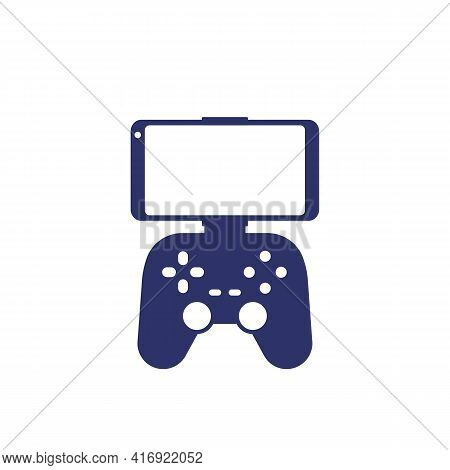 Gamepad For Smart Phone Icon On White