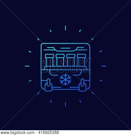 Sperm Bank, Semen Samples Line Vector Icon
