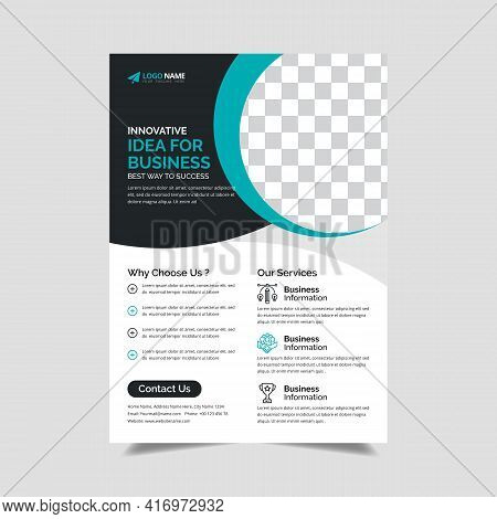 Corporate Flyer Design Template, Creative Business Trendy Flyer Brochure Template Design, Vector Tem