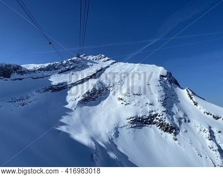 Snowy Alpine Mountain Peak Sex Rouge (or Scex Rouge) Located In A Mountain Massif Les Diablerets (ro
