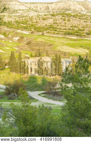 December 2020. Athienou, Larnaca Cyprus. The Church Of Arhangelou In Athienou, Larnaca Disrict, Cypr