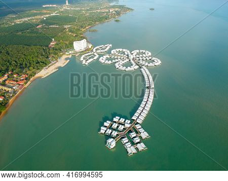 Port Dickson, Malaysia- Circa December, 2019: An Aerial Side View Of Lexis Hibiscus During Day Time.