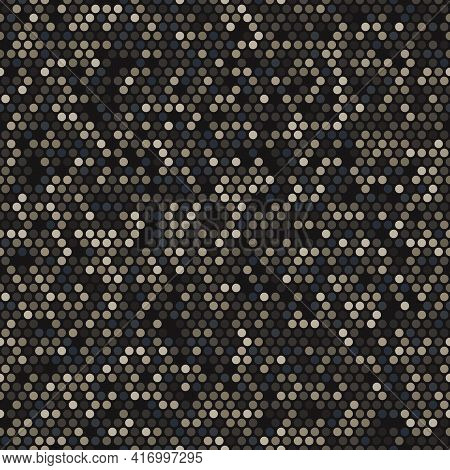 Military Camouflage Seamless Pattern. Urban Digital Pixel Style.