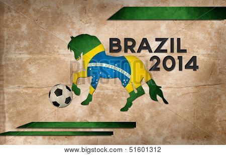 Year of football and horse of Brazil 2014