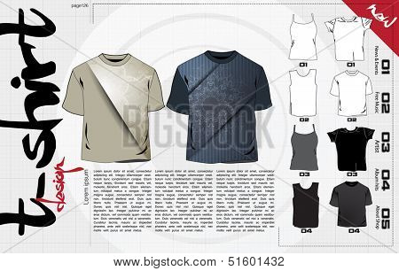 T-shirts design template. Vector