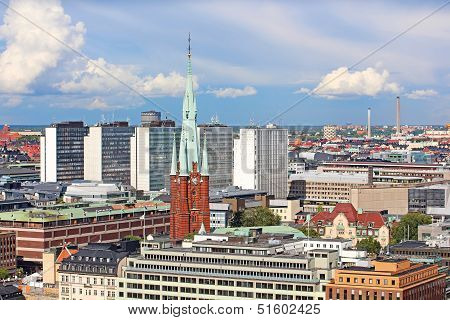 Sankt Johannes Kyrka And Other Buildings In Stockholm, Sweden