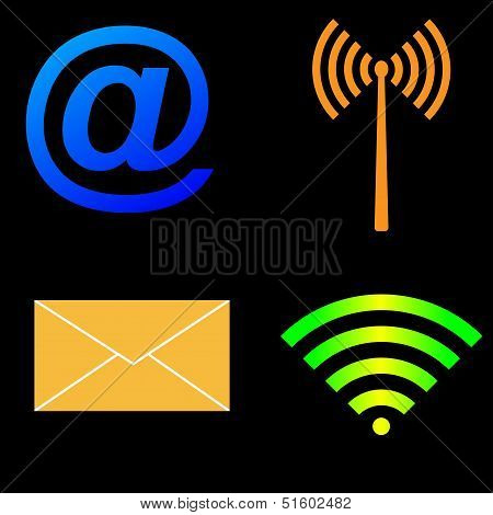 Wireless Technology Icon Set