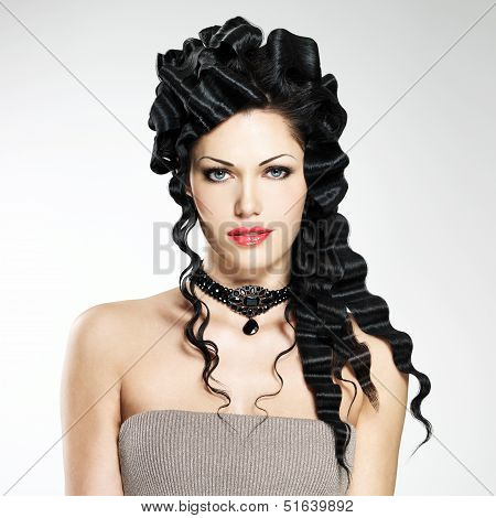 Beautiful Woman With Fashion Hairstyle