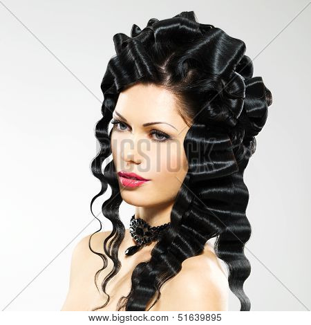 Beautiful Woman With Fashion Hairstyle