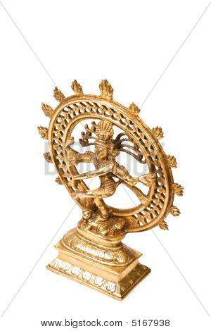 Statua di Shiva Nataraja - Lord Of Dance isolato