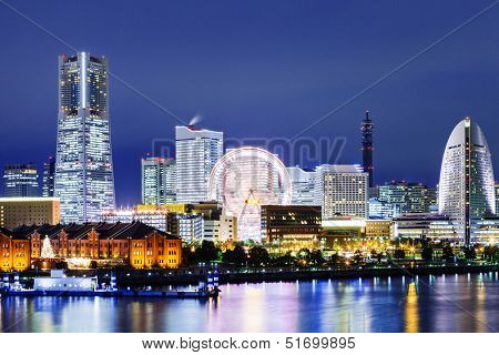 Yokohama skyline at night