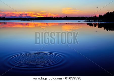 Last Splash. Lake Engozero, North Karelia, Russia