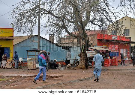 Native people made affairs near main road