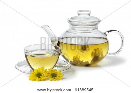 Pot with Chinese Chrysanthemum tea 