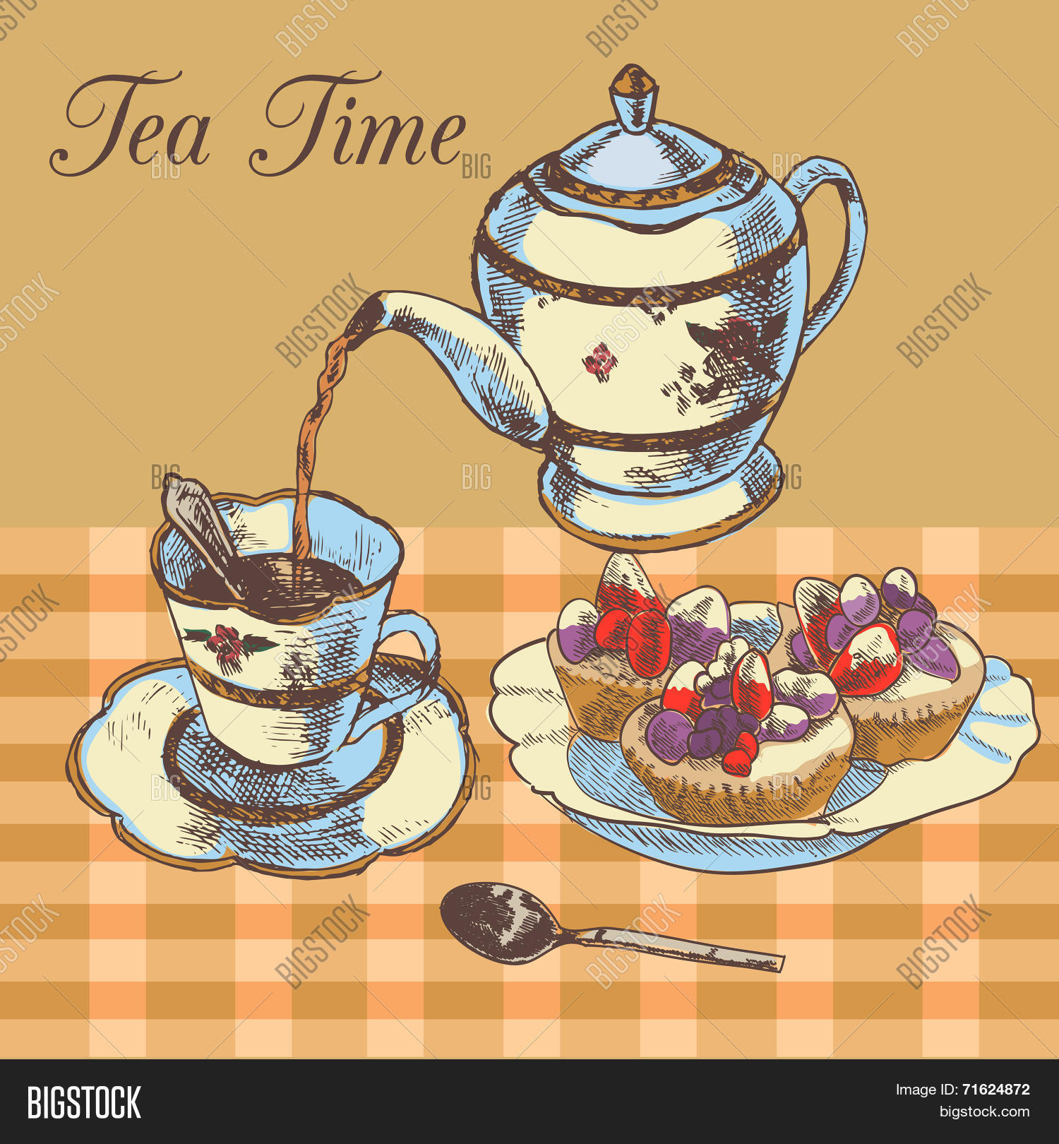 Teapot Cup English Vector & Photo (Free Trial) Bigstock