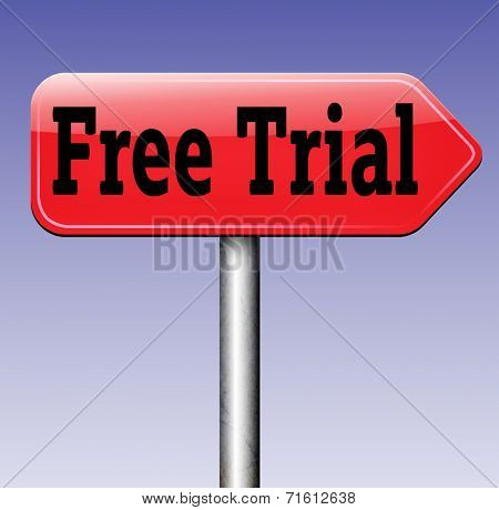 Free trail product sample promotion for product or membership