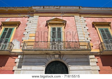 Historical palace. San Severo. Puglia. Italy.