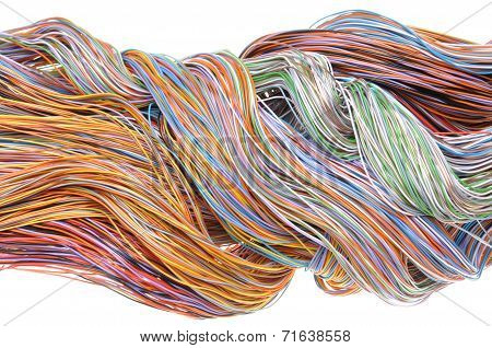 Multicolored computer network cable