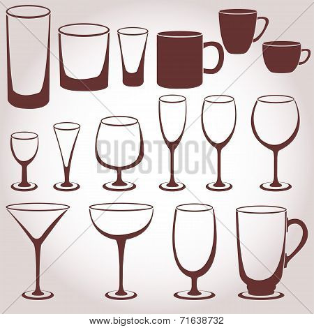 Set of glassware