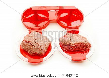 Fresh Hamburger In A Hamburger Press
