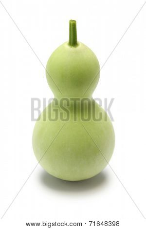 edible green calabash isolated on white background