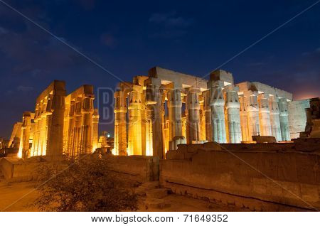 Temple Of Luxor, Egypt At Night