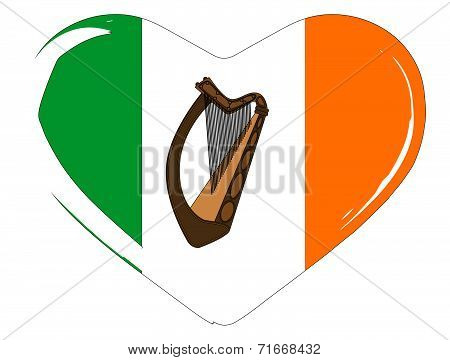 Irish Flag Heart