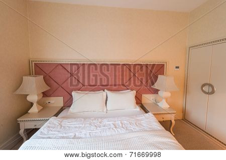 GABALA - MAY 18: Room in Riverside Hotel on May 18, 2014 in Gabala, Azerbaijan. Riverside hotel is first 5 star hotel in Gabala, Azerbaijan
