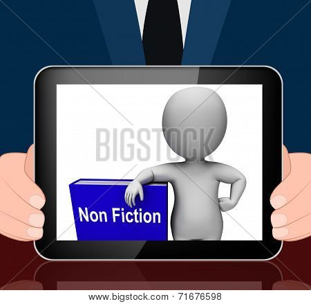 Non Fiction Book And Character Displays Educational Text Or Facts