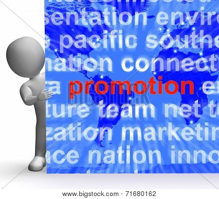Promotion Word Cloud  Sign Shows Discount Bargain Or Markdown