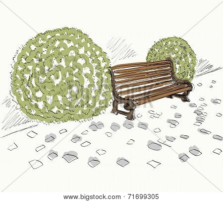 Sketch the bench