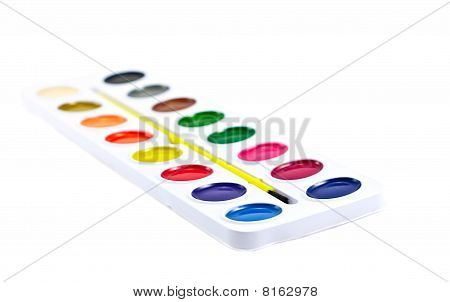 Paintbox med vand farver