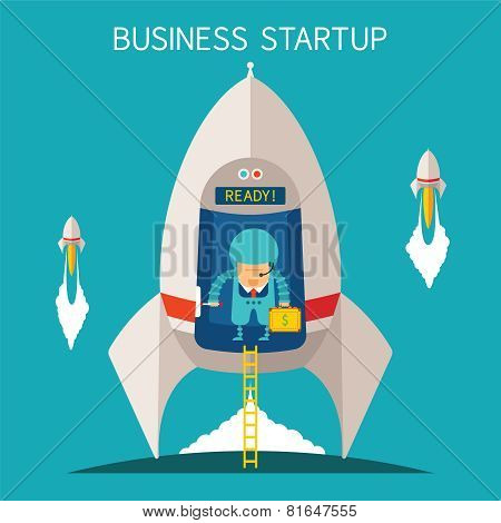 Vector Concept Of Business Startup