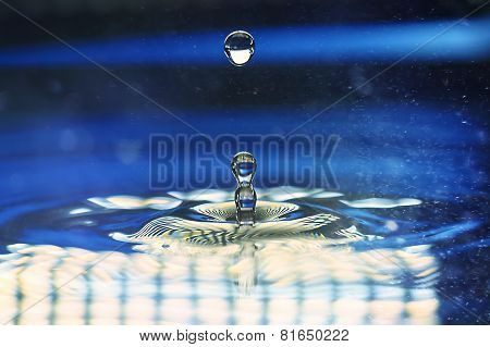 Falling into water droplets