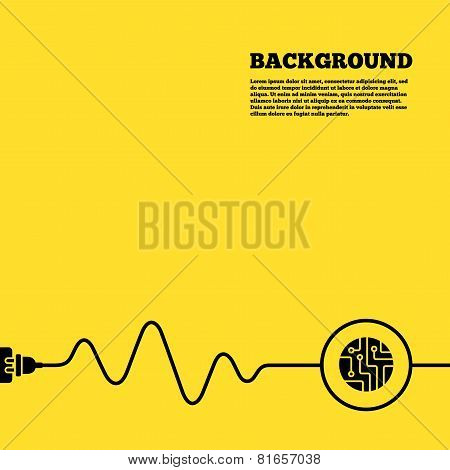 Circuit board sign icon. Technology symbol.