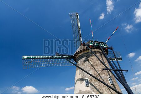 Detaljer af en hollandsk vindmølle
