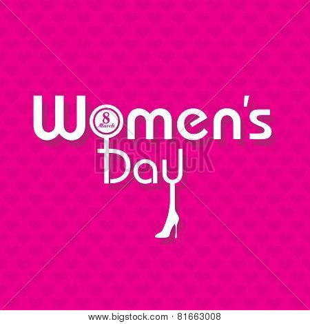 Womens day greeting card design vector illustration