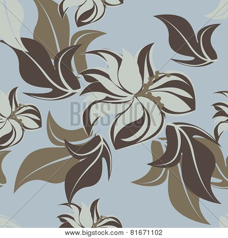 Seamless Floral Pattern Background - Illustration