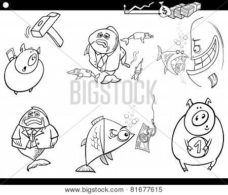 Business Cartoon Concepts Set