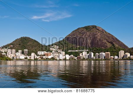 Rio de Janeiro Mountains Around Lagoon