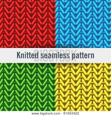 Vector. Knitted Seamless Pattern.