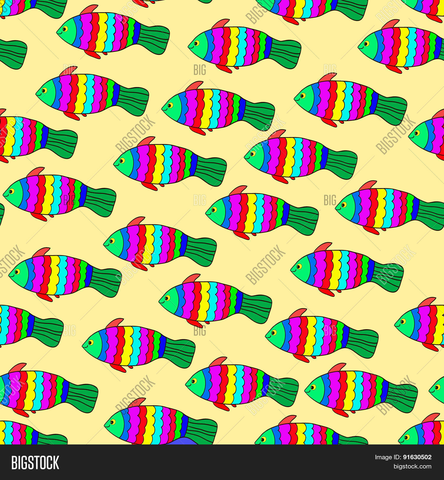 Multicolored Fishes Vector &amp; Photo (Free Trial) | Bigstock