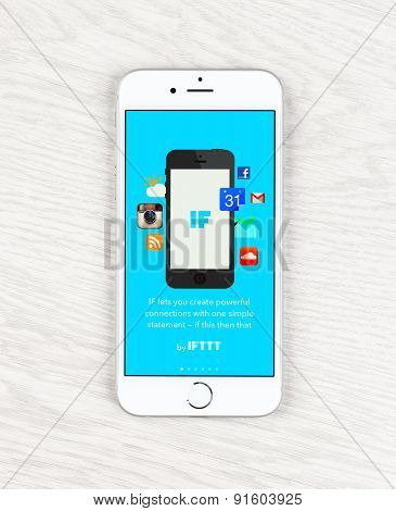 Apple iPhone 6 displaying IFTTT application