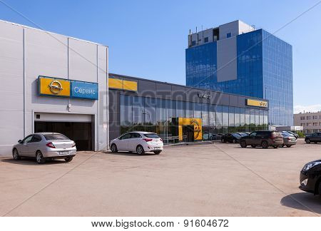 Office Of Official Dealer Opel. Opel Is A German Automobile Manufacturer.